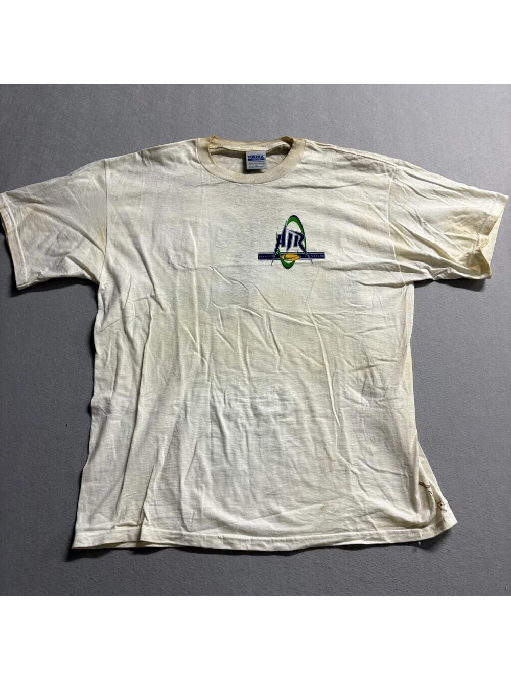 Vintage Tultex Nike Air Players T-Shirt Mens XL White Graphic Tee 90s Bootleg